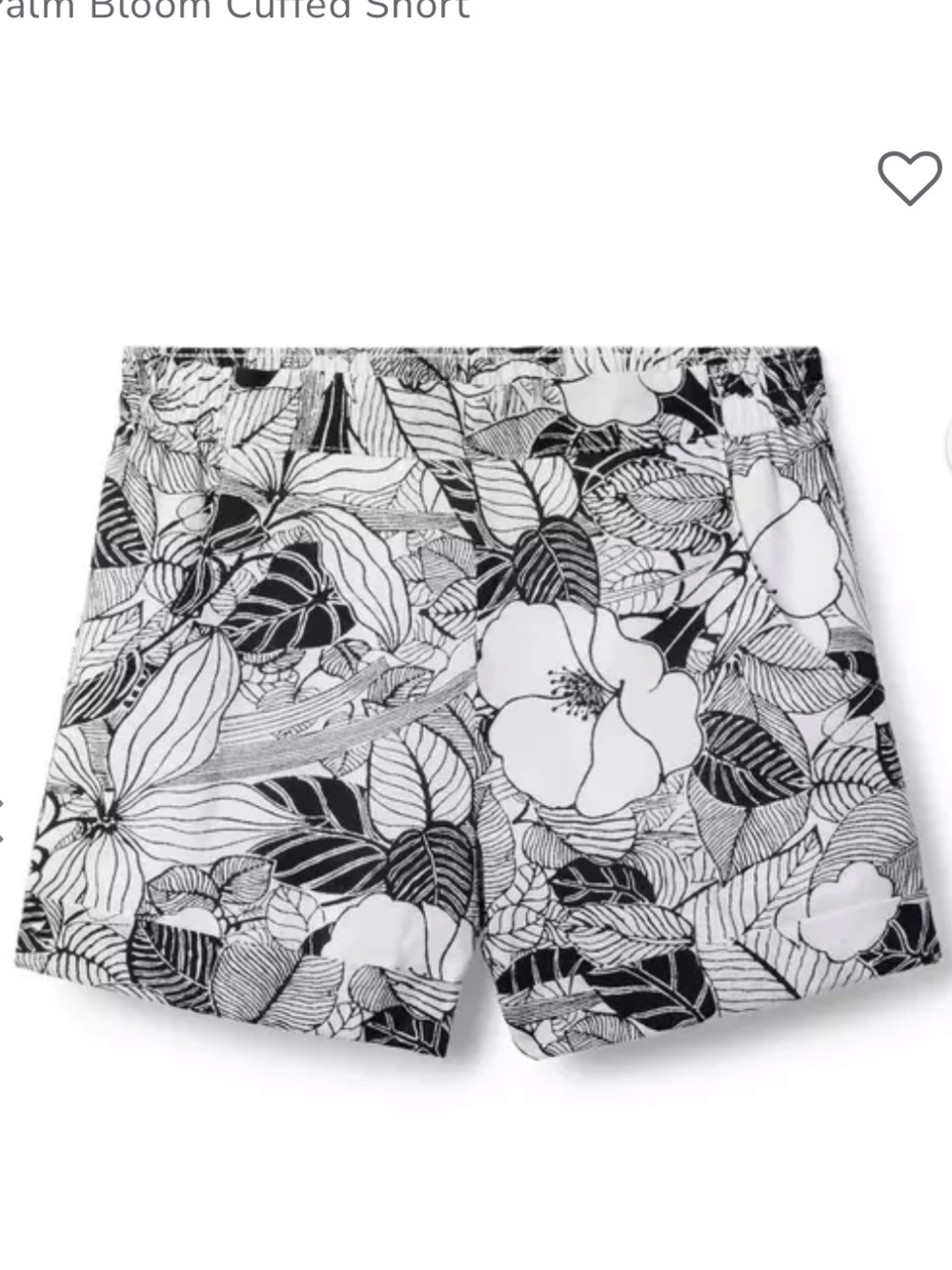 Kid’s Black & White Floral Shorts